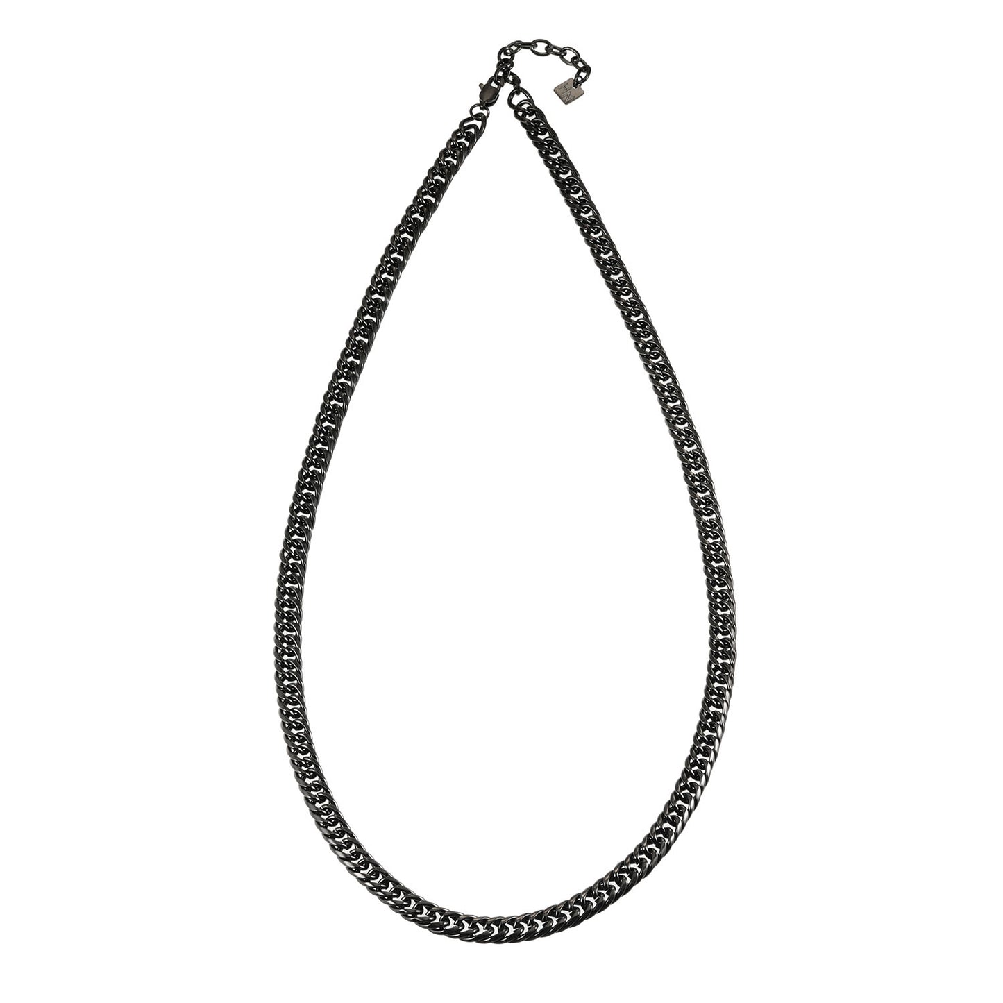 ABASI BLACK: Black Carbon Chunky Link Chain