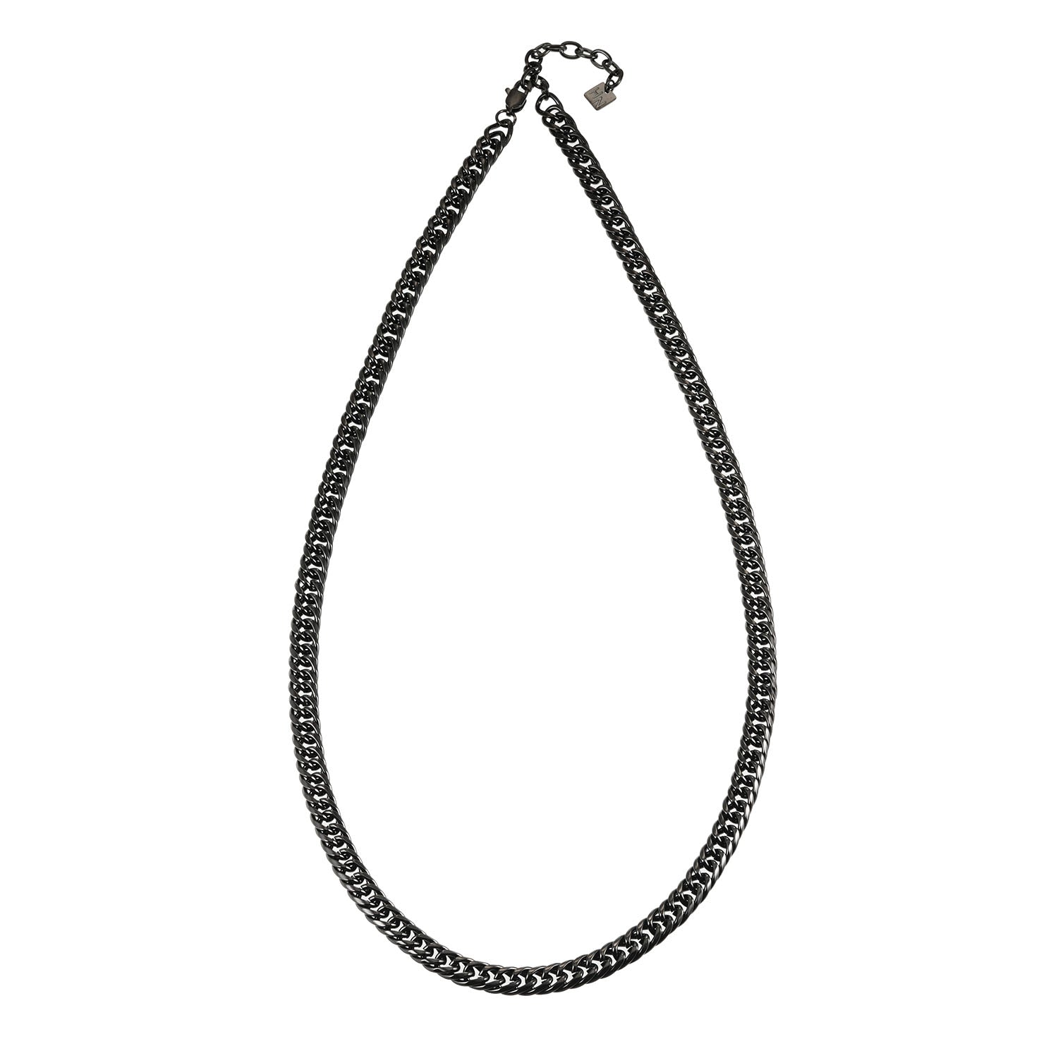 ABASI BLACK: Black Carbon Chunky Link Chain