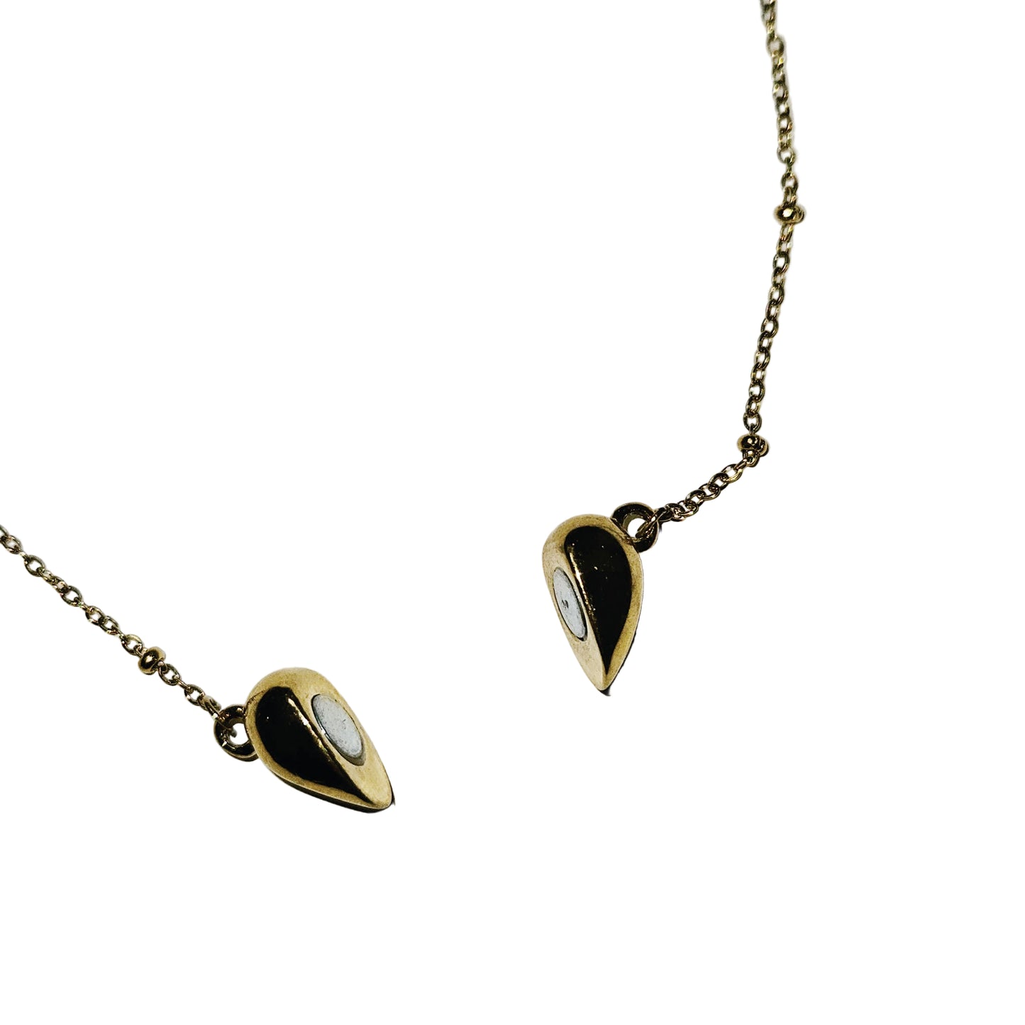 ABNA Gold: Together Forever Beaded Necklace – Magnetic Mini Heart Pendant