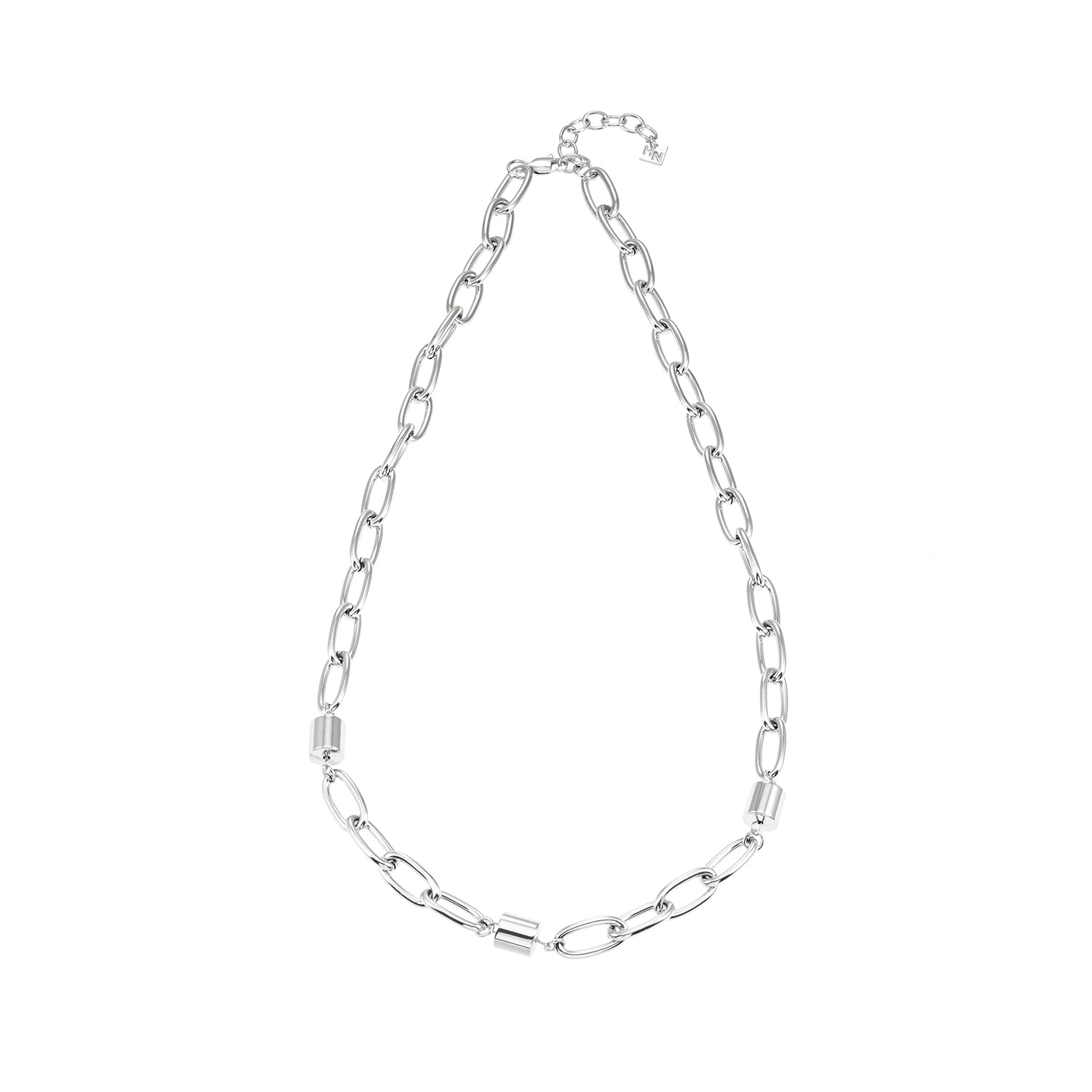 AKELLO SILVER (White Gold): Silver Power Chain for Men