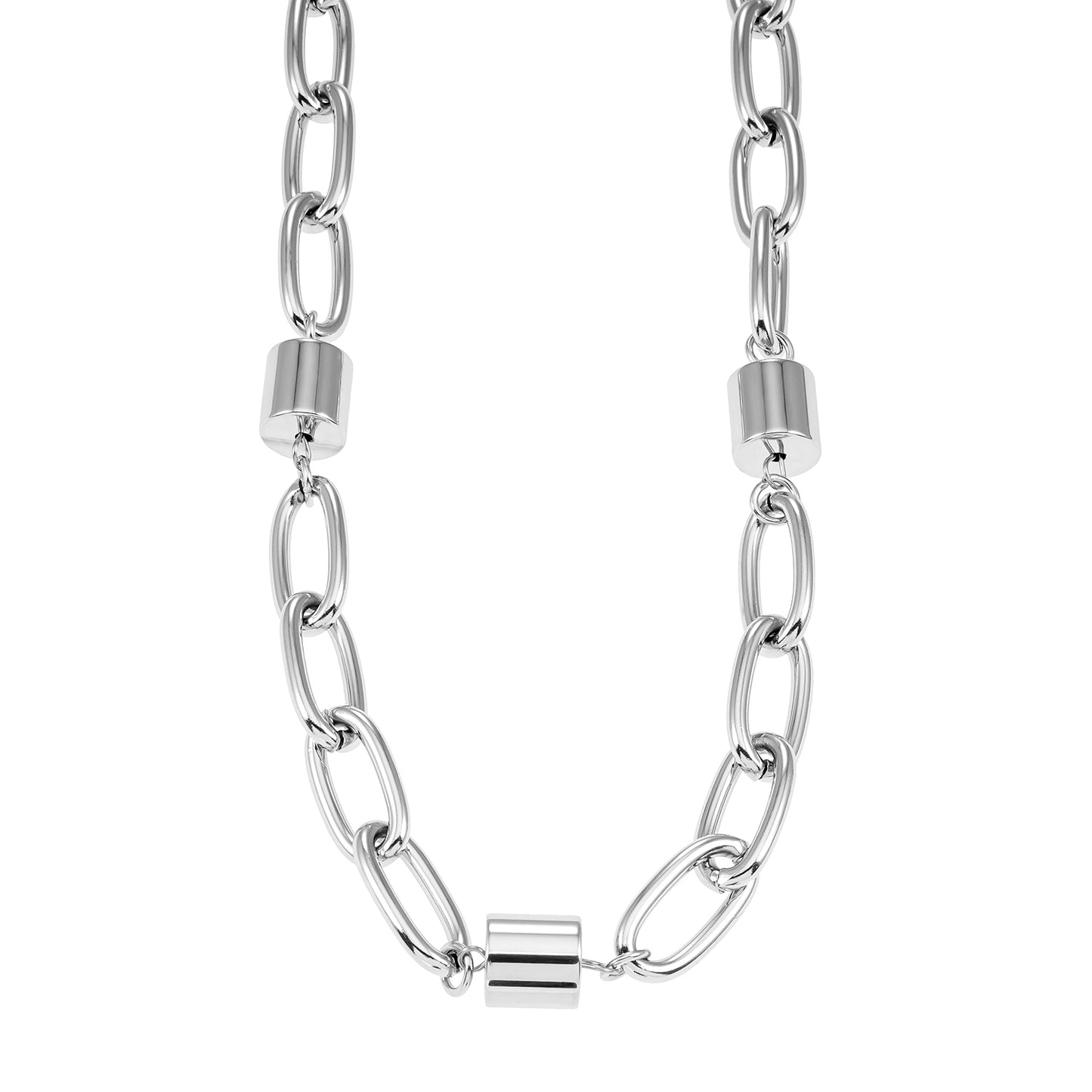 AKELLO SILVER (White Gold): Silver Power Chain for Men