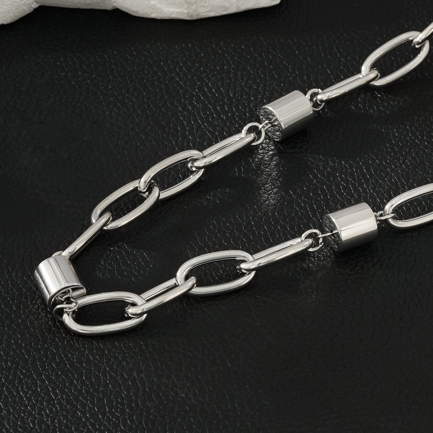 AKELLO SILVER (White Gold): Silver Power Chain for Men