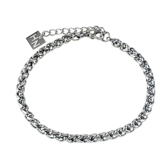 Style ALDWYCH 8118: Unisex Chunky Silver Bracelet - Bold, Stylish & Versatile.