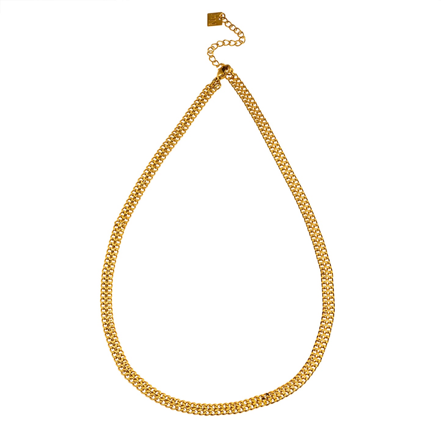 Style ANIMA 1557: Intricate Wide Width Singular Twin Chain Necklace.