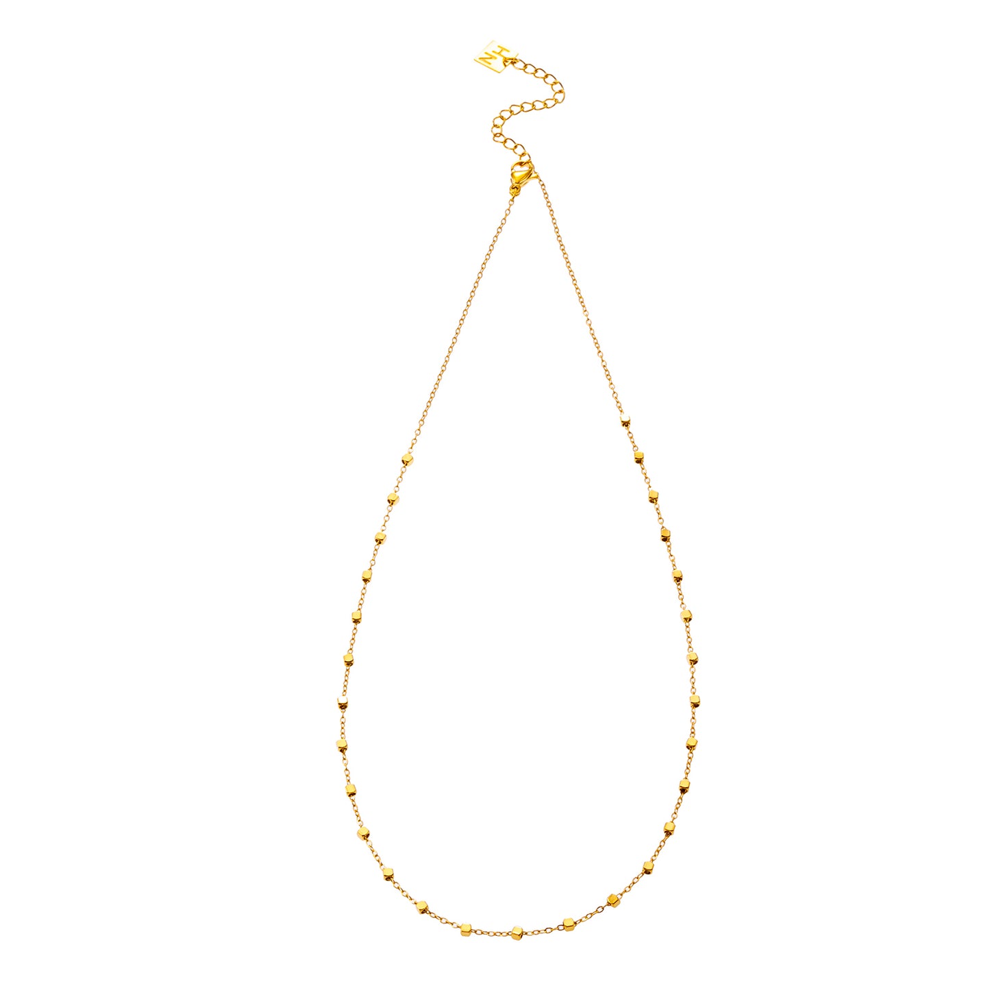 Style: AUREOLE 8743: Essential Daily Chain with Delicate Square Beads