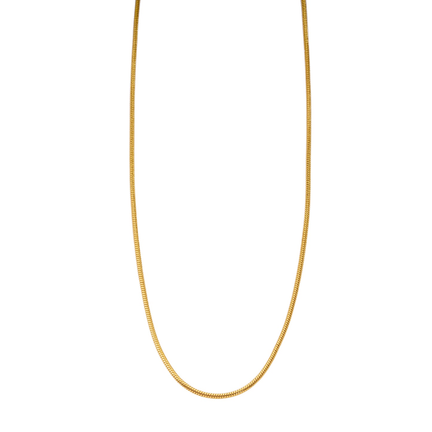 Style CHASTITY 4936: Dainty Snake Skin Textured Gold Chain Necklace.