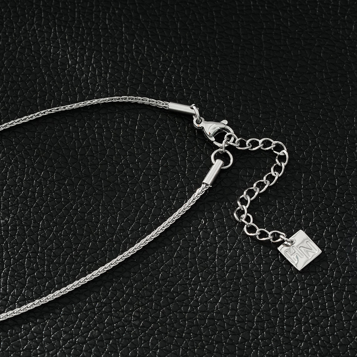 JOSEPHA Silver (White Gold): Mini Textured Dainty Chain