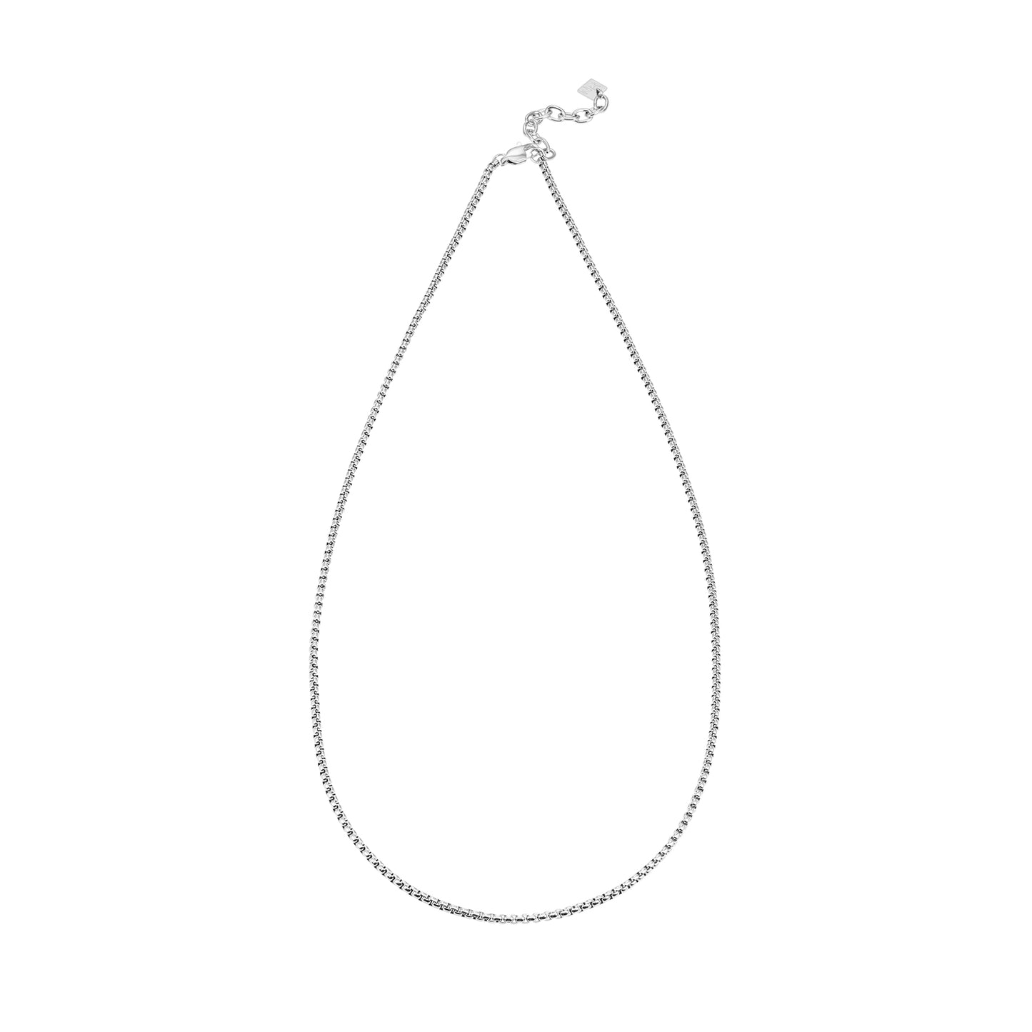 MOSI 24": Interlock Link Silver Chain Necklace for Women or Men