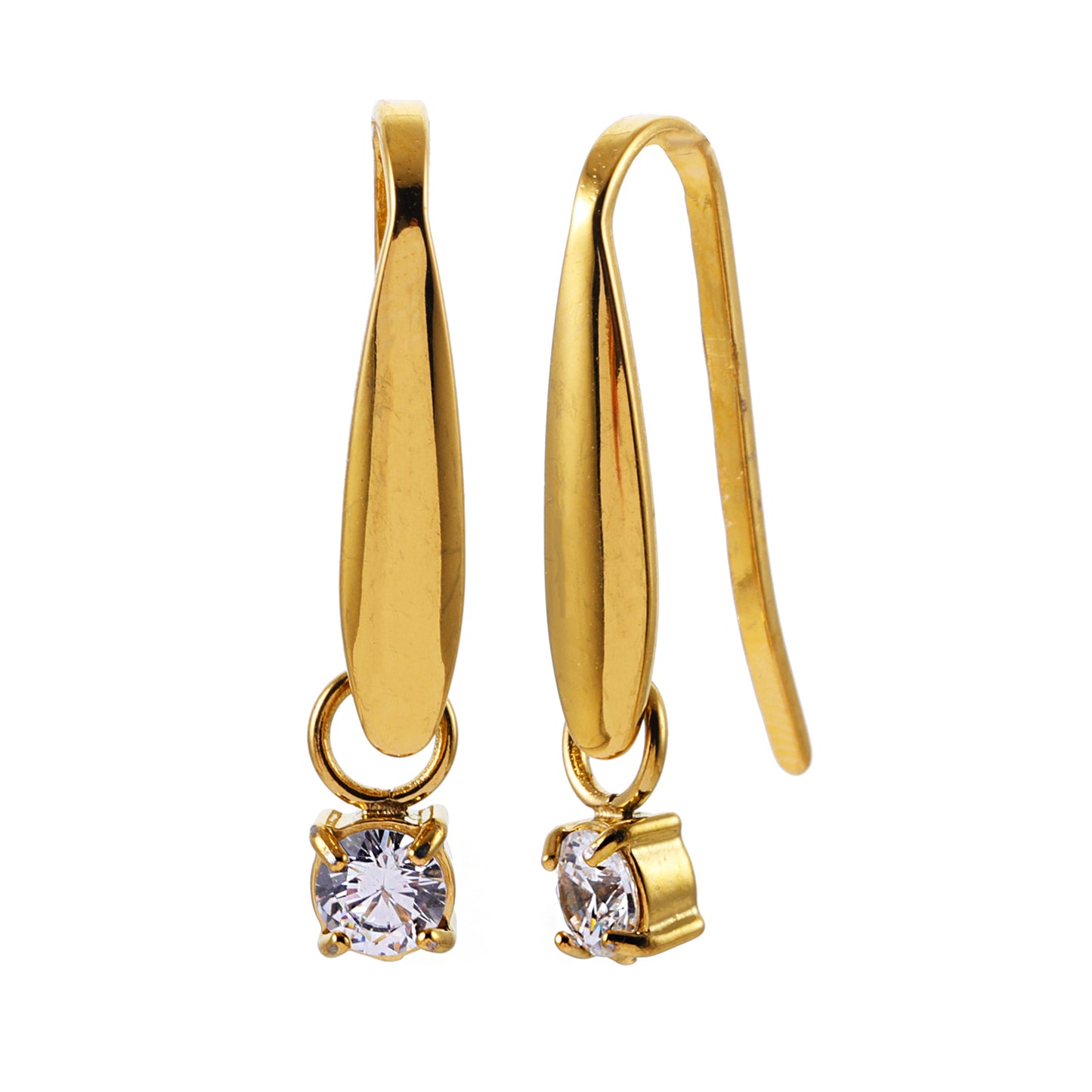 hackney-nine | hackneynine | Style AITANA 71210: Vintage-inspired Tear Drop Earrings with Solitaire Zirconia Gemstone