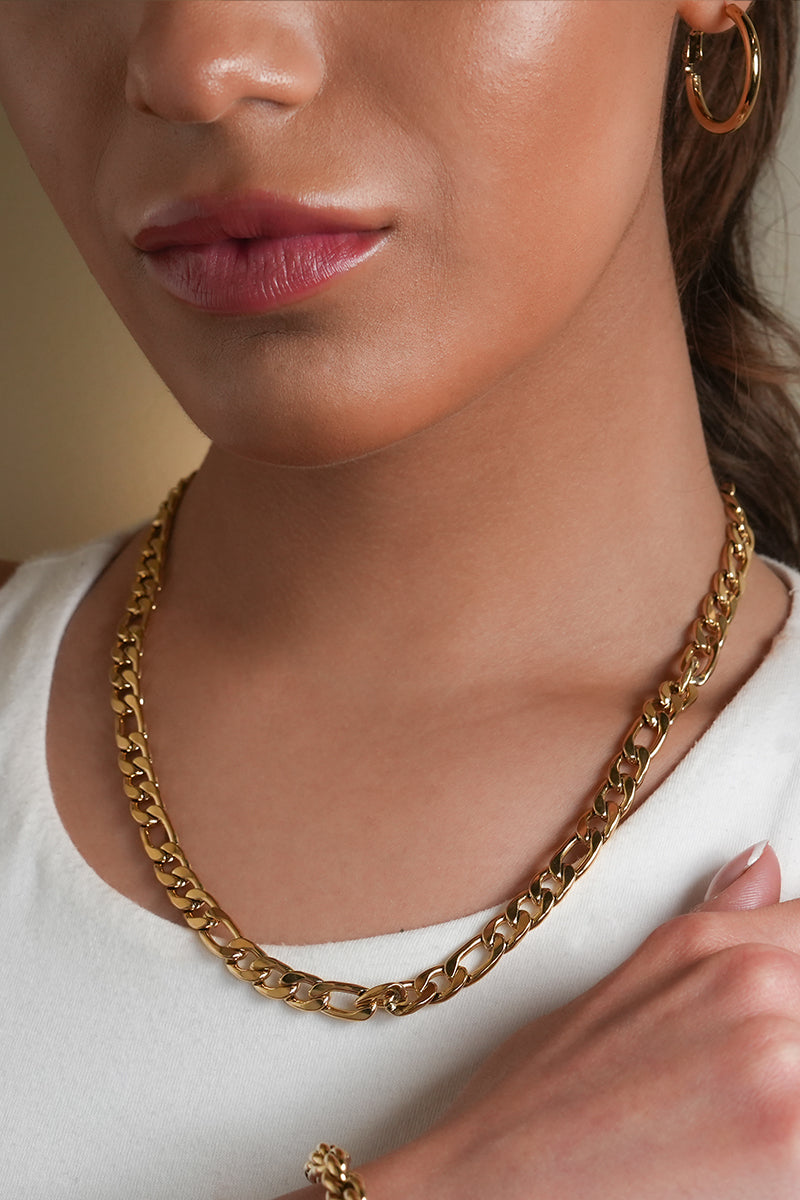 Style SUTTON 6442: Cuban-Link Statement Chain Necklace.