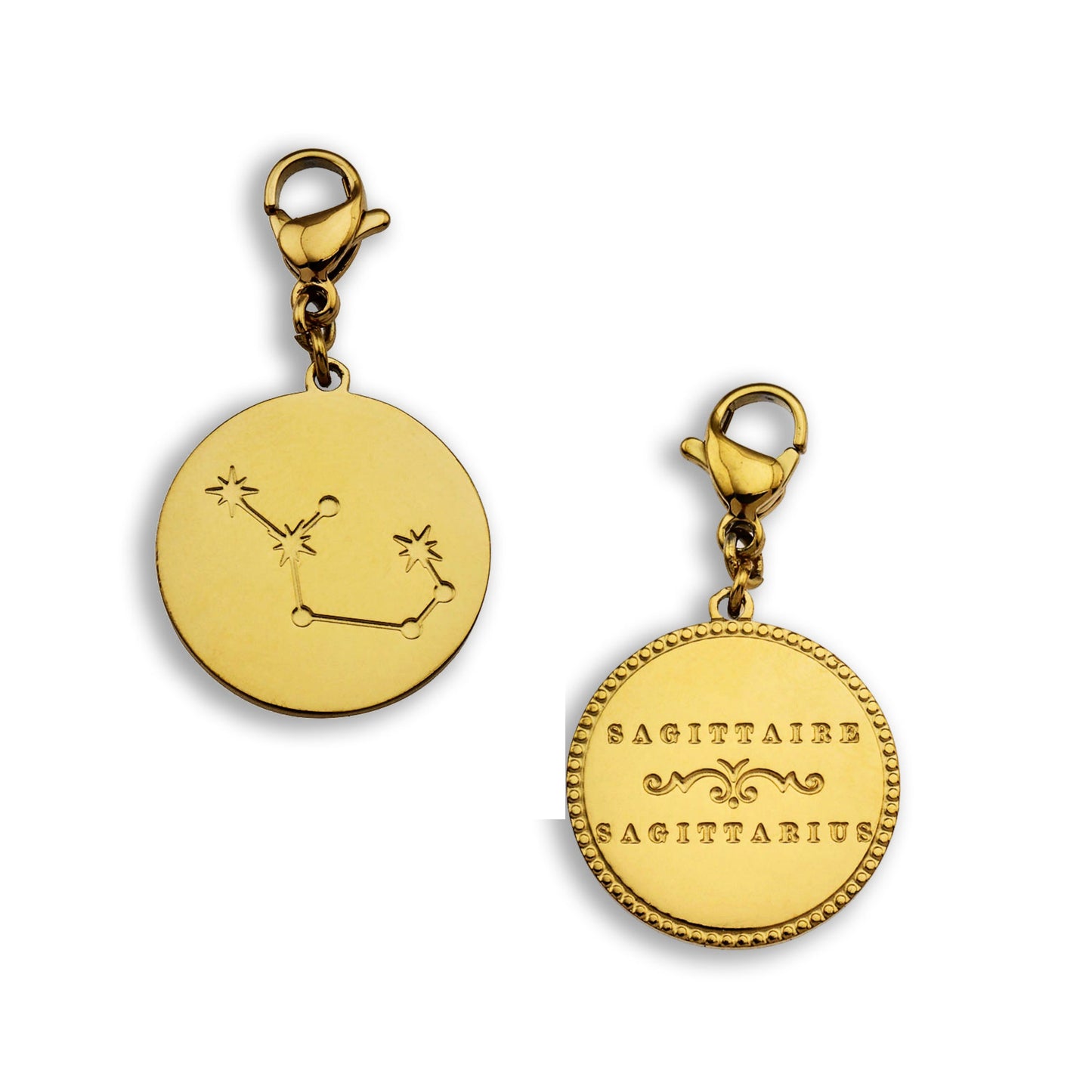 ZODIAC CONSTELLATION Double Sided Charm