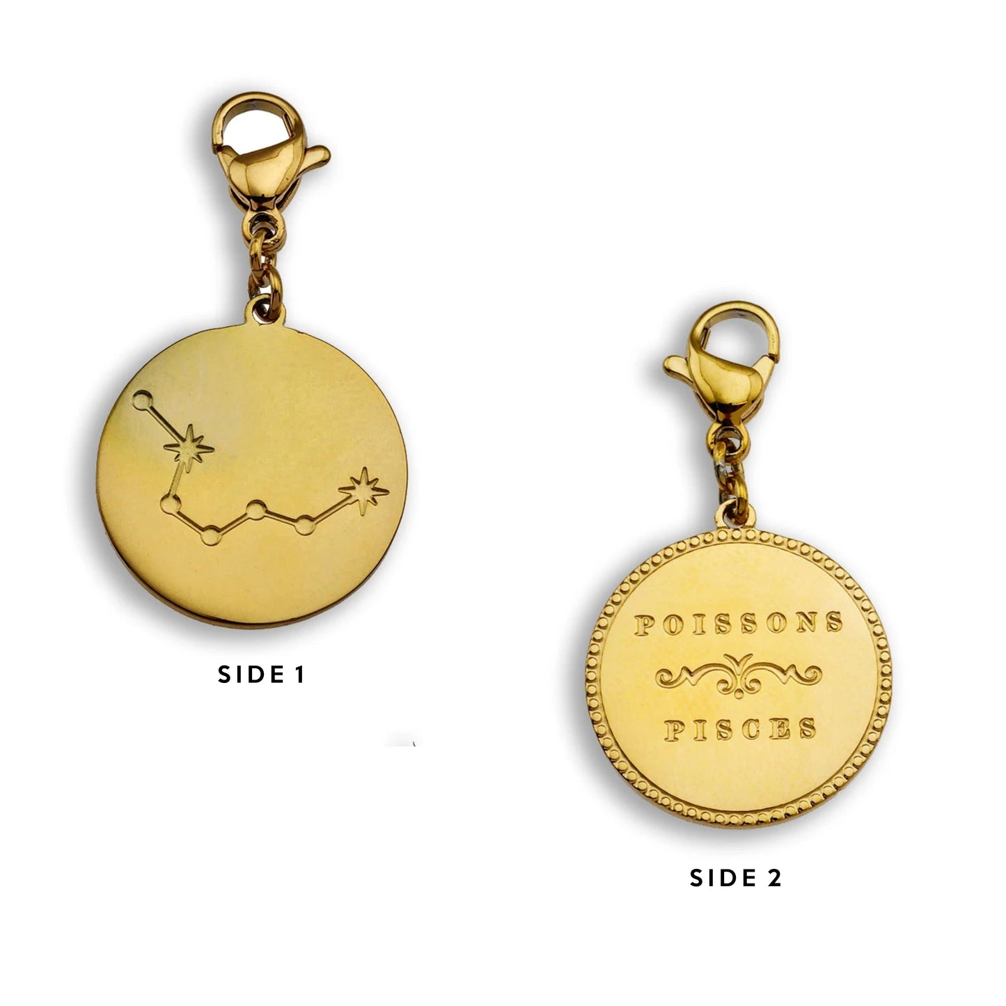 ZODIAC CONSTELLATION Double Sided Charm