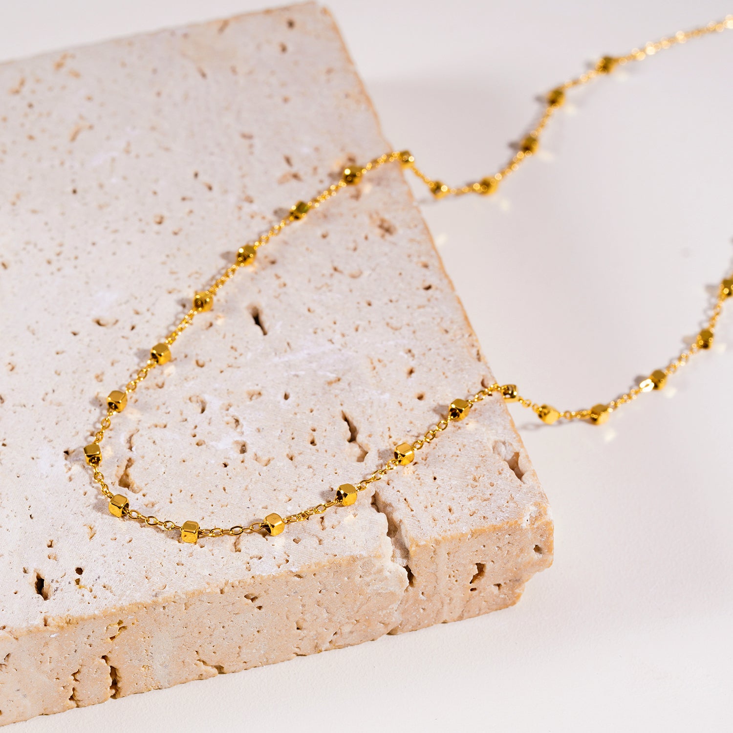 Style: AUREOLE 8743: Essential Daily Chain with Delicate Square Beads