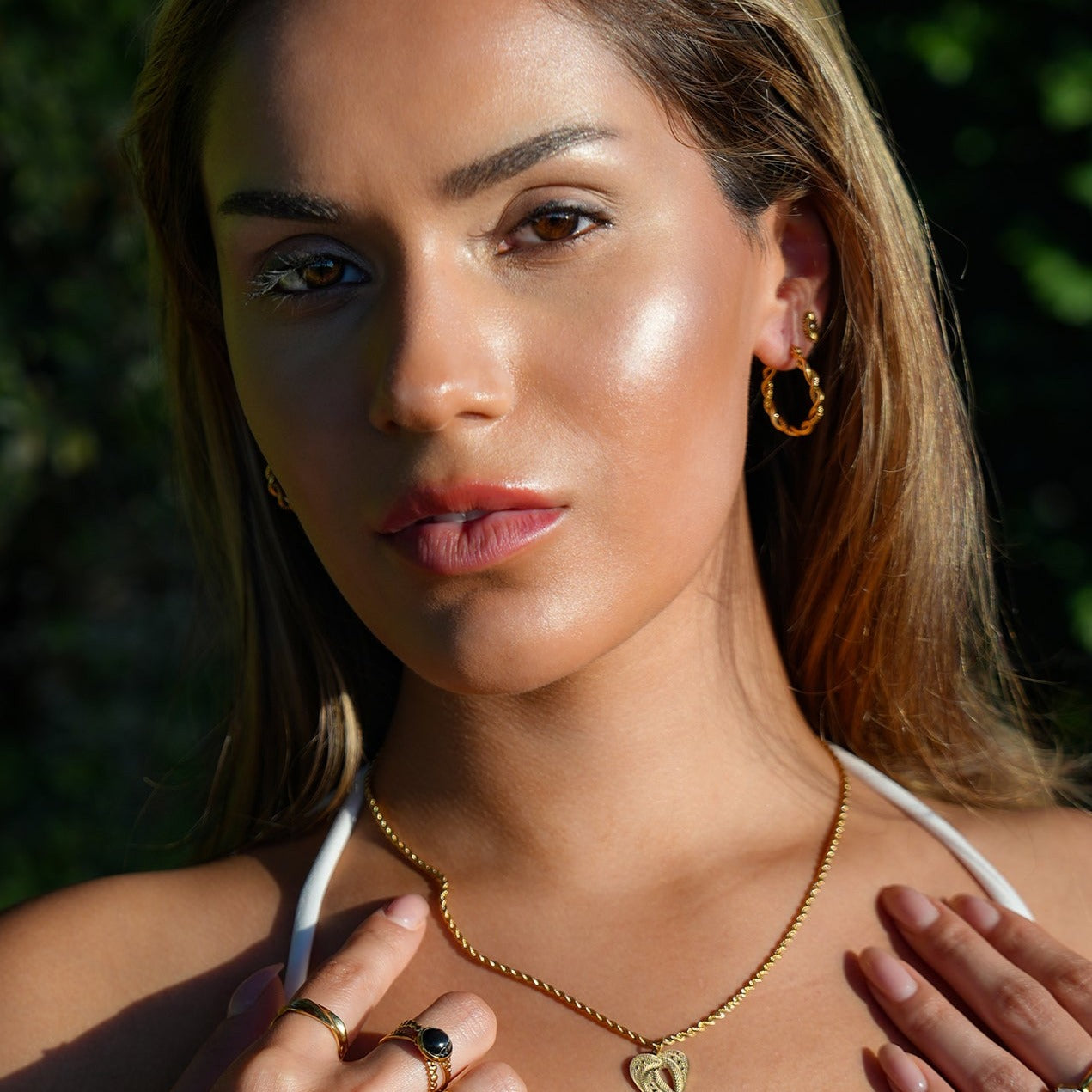 Style BARBARA: Contrast Textured Twisted Rope Hoop Earrings