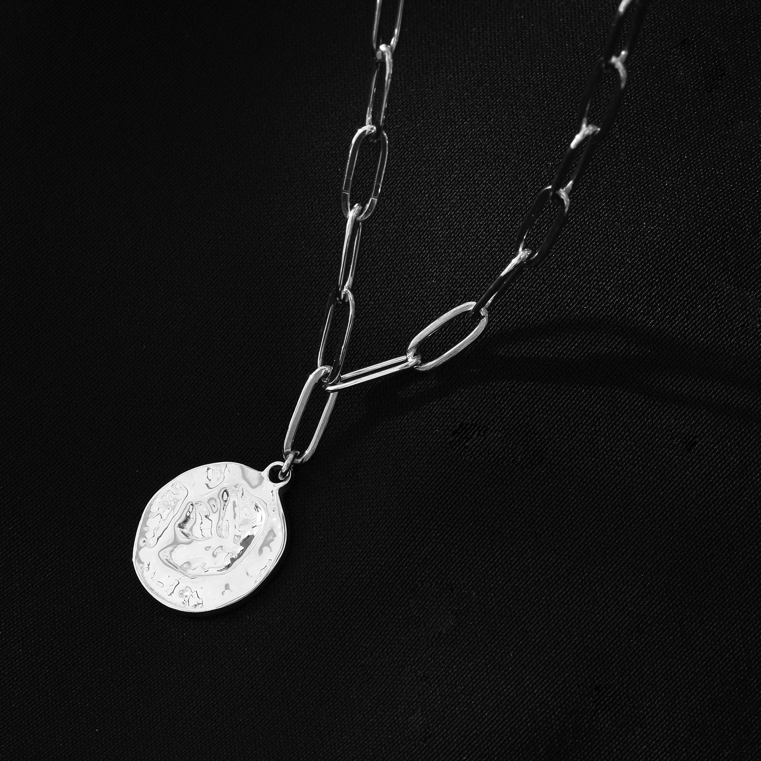 BILBAO Silver: Roman Coin Pendant Chain