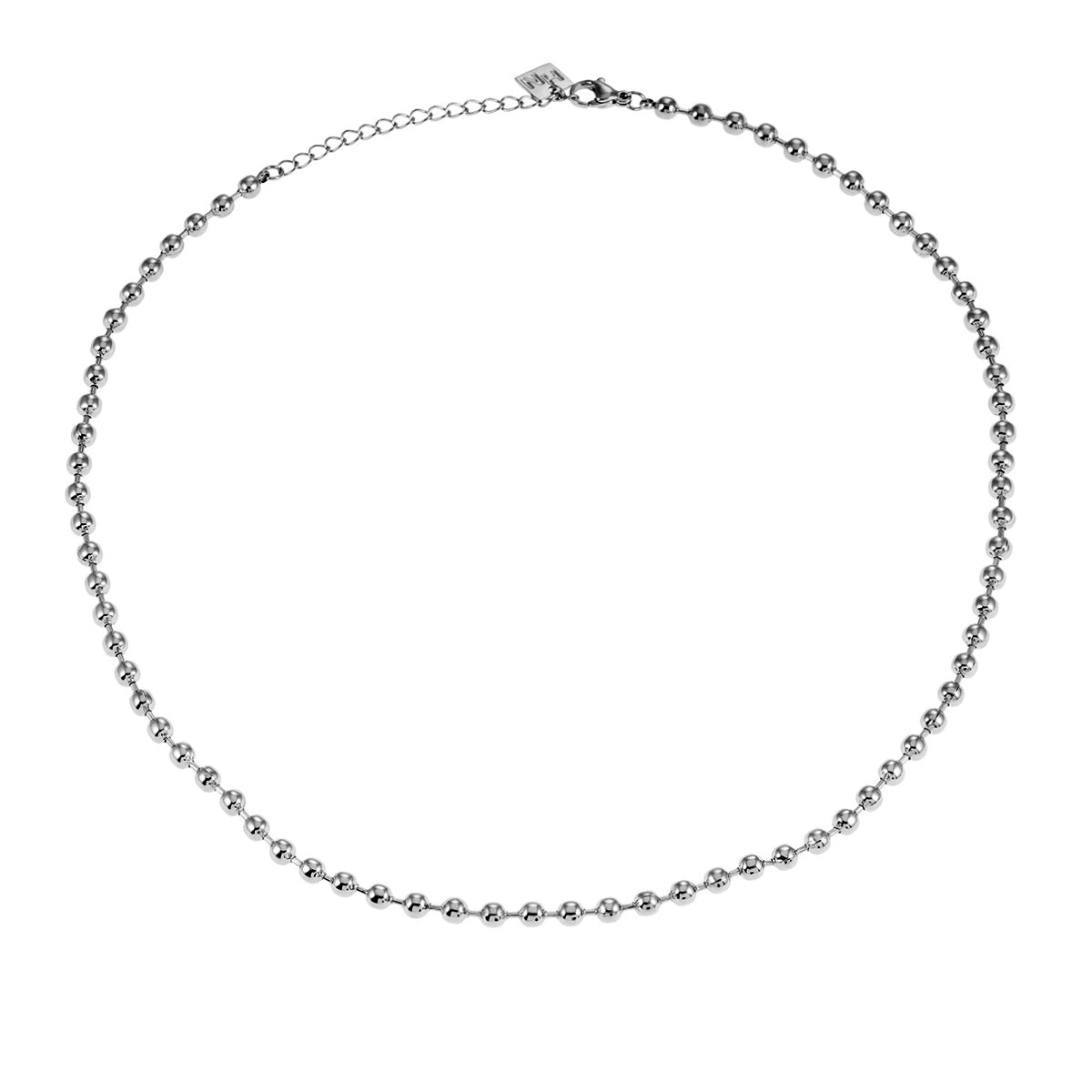 BROXLOV Silver (White Gold): Ball-Chain Daily Wear Chain Necklace