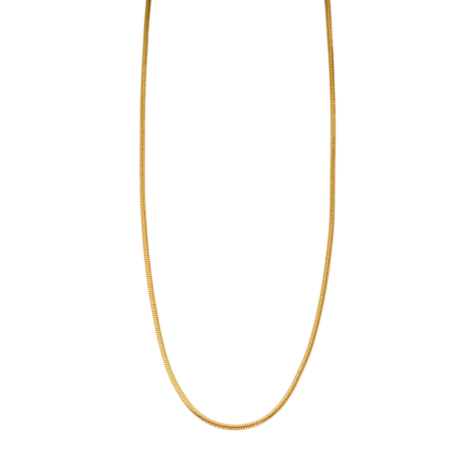 Style CHASTITY 4936: Dainty Snake Skin Textured Gold Chain Necklace.