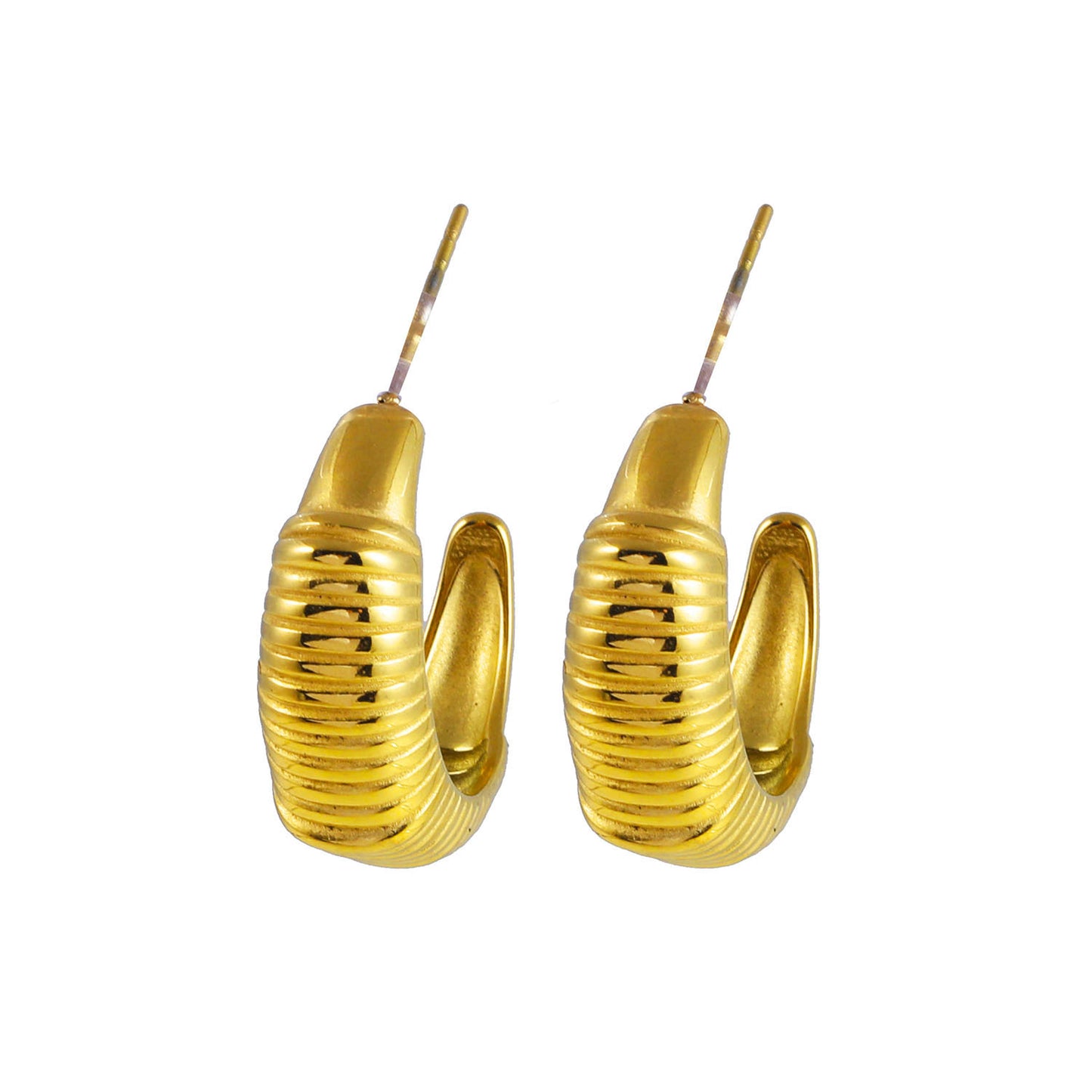 Style DOLCEDA: Art Deco Inspired Geometric Hoop Gold Earrings