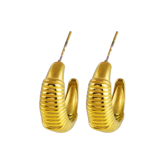 Style DOLCEDA: Art Deco Inspired Geometric Hoop Gold Earrings