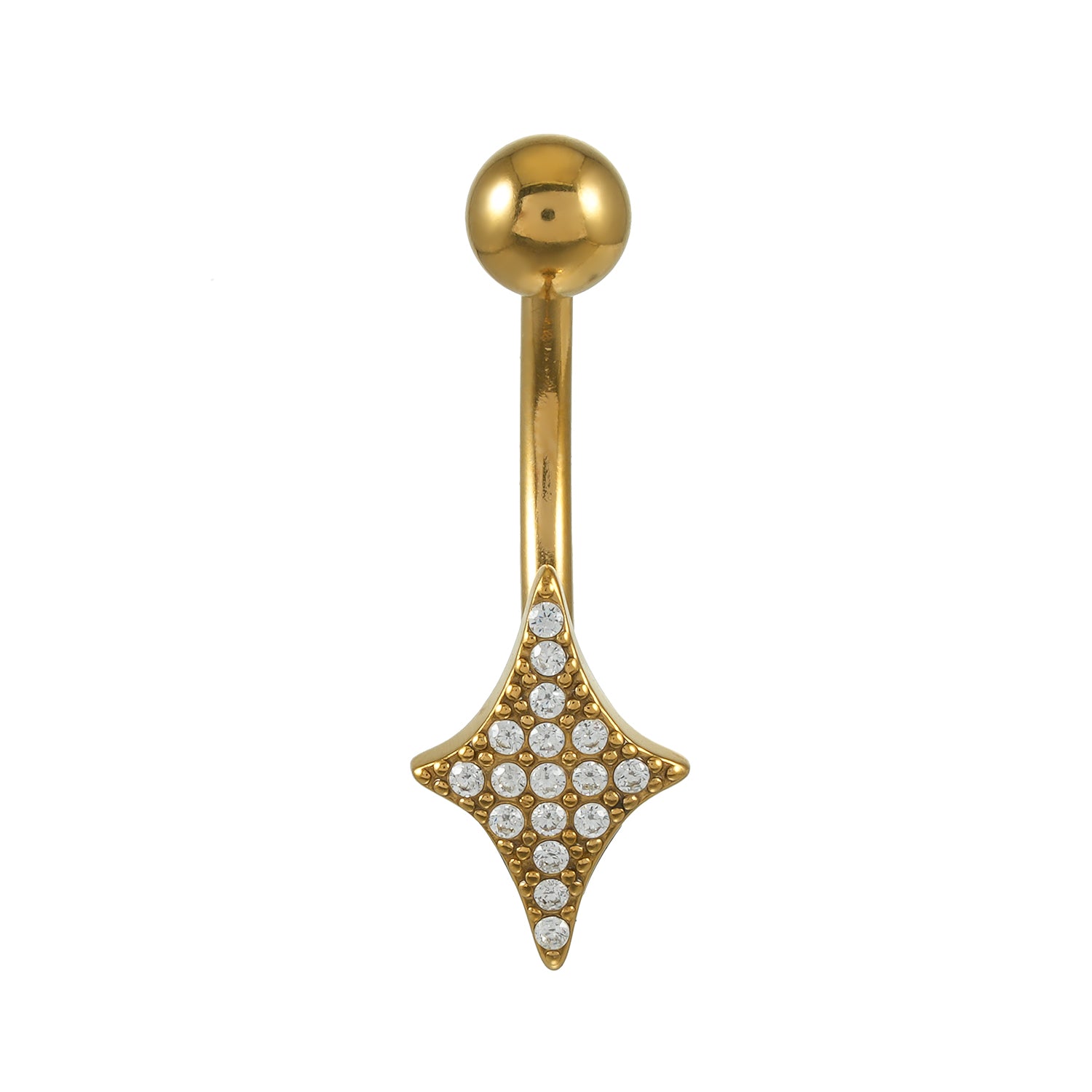 SANORA Gold: Crystal Star Navel Jewellery