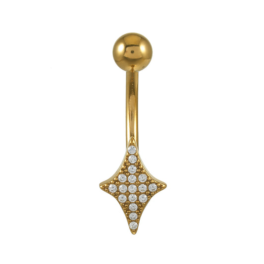 SANORA Gold: Crystal Star Navel Jewellery