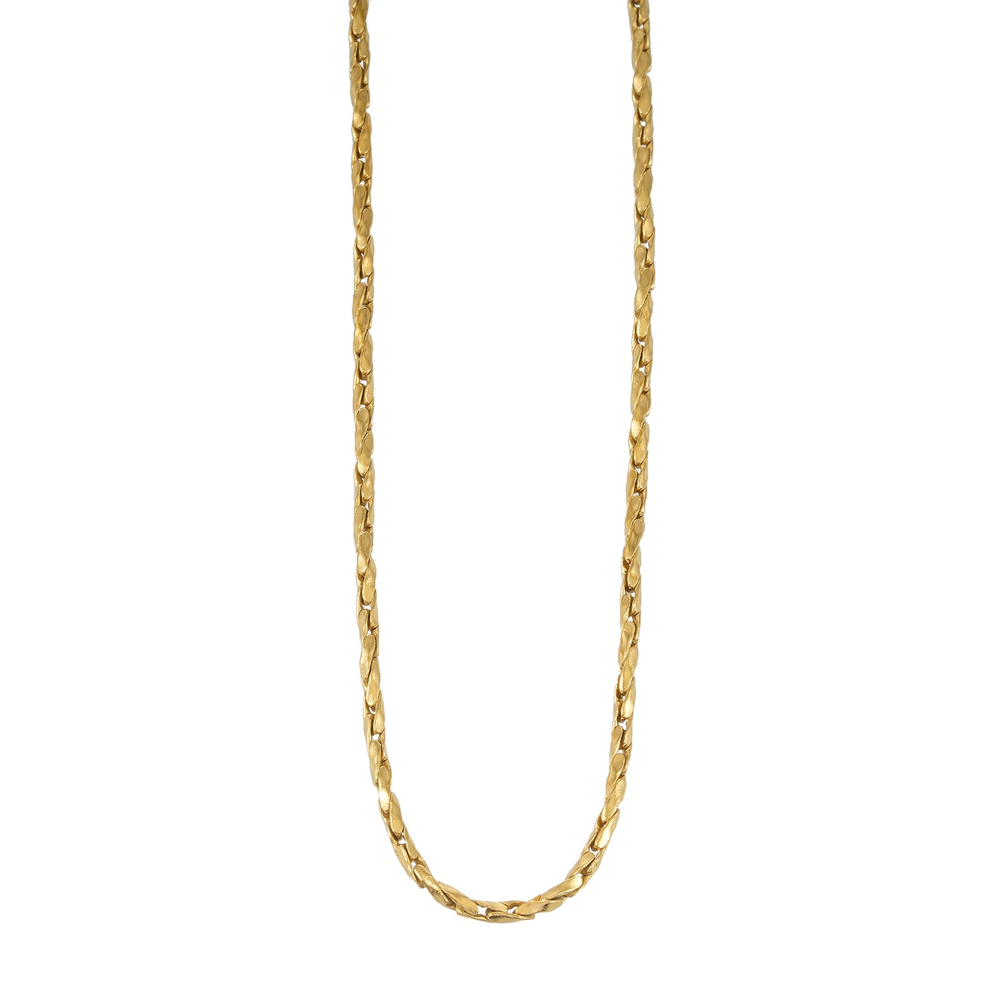 AVANA Gold: Textured Leaf-Link Chain Necklace