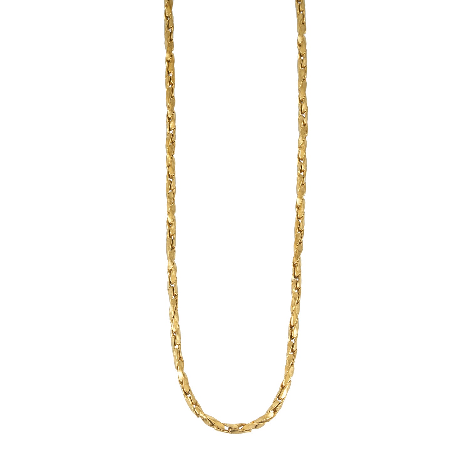 AVANA Gold: Textured Leaf-Link Chain Necklace