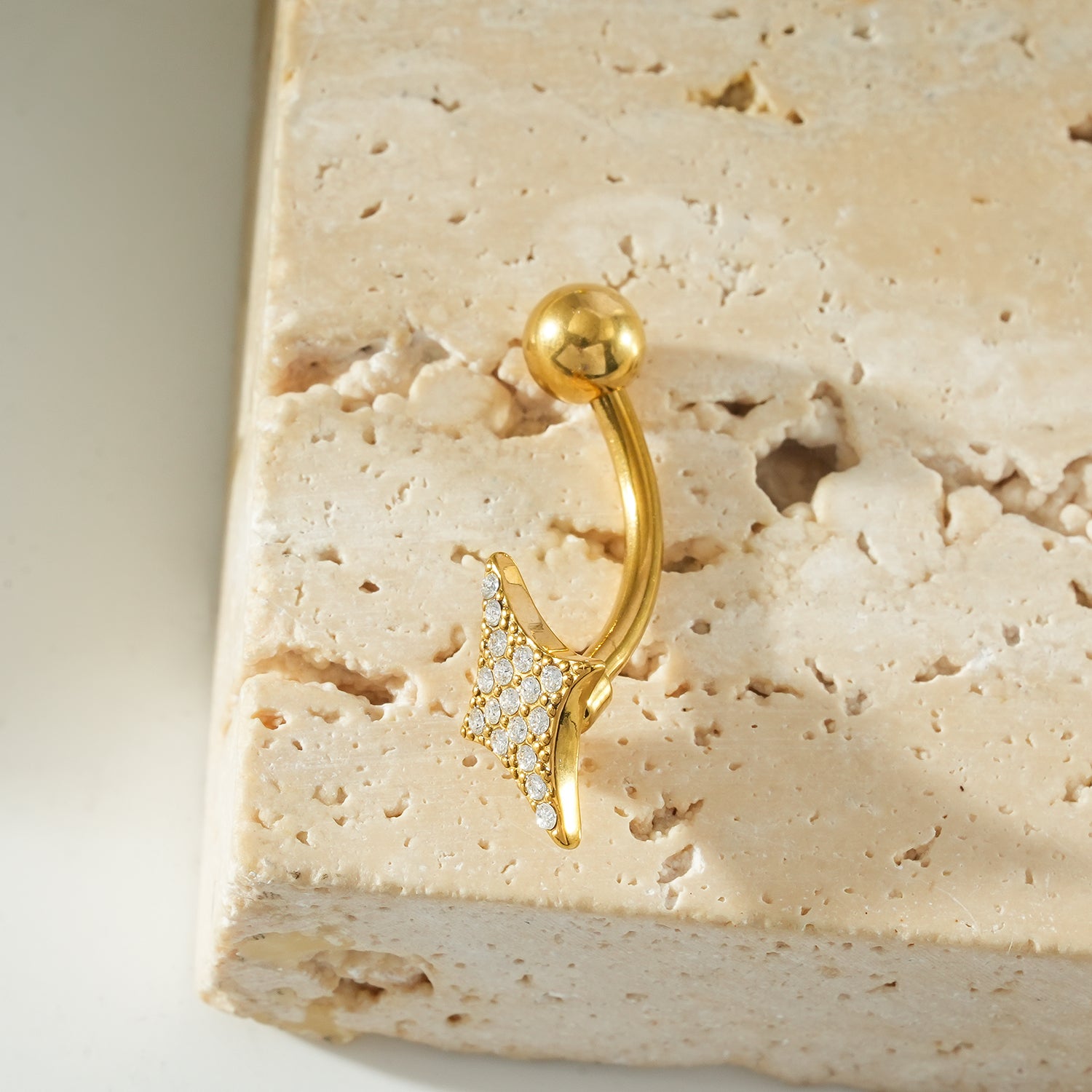 SANORA Gold: Crystal Star Navel Jewellery