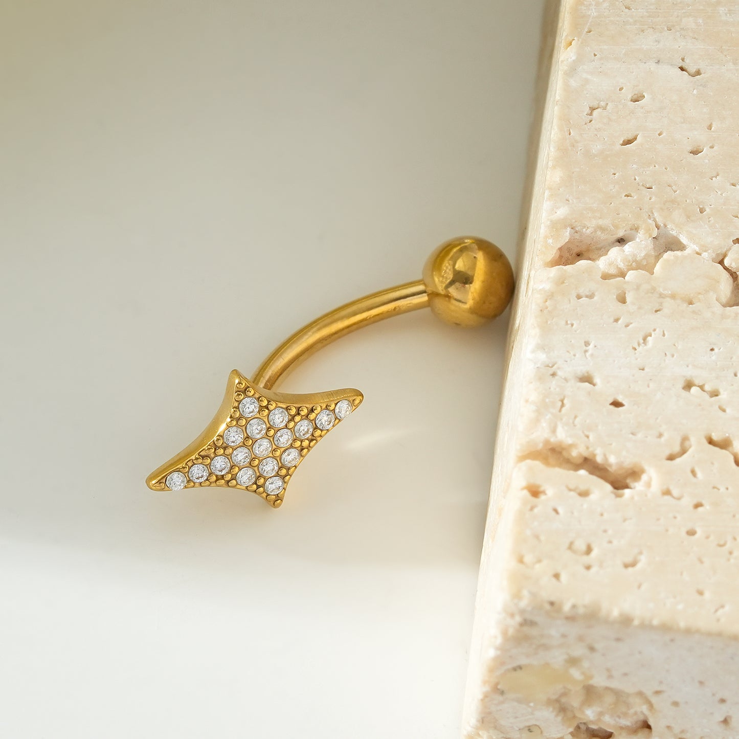 SANORA Gold: Crystal Star Navel Jewellery