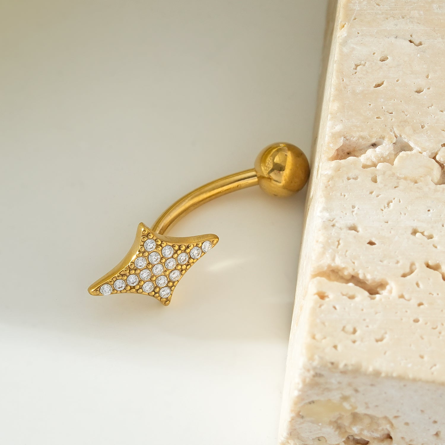 SANORA Gold: Crystal Star Navel Jewellery