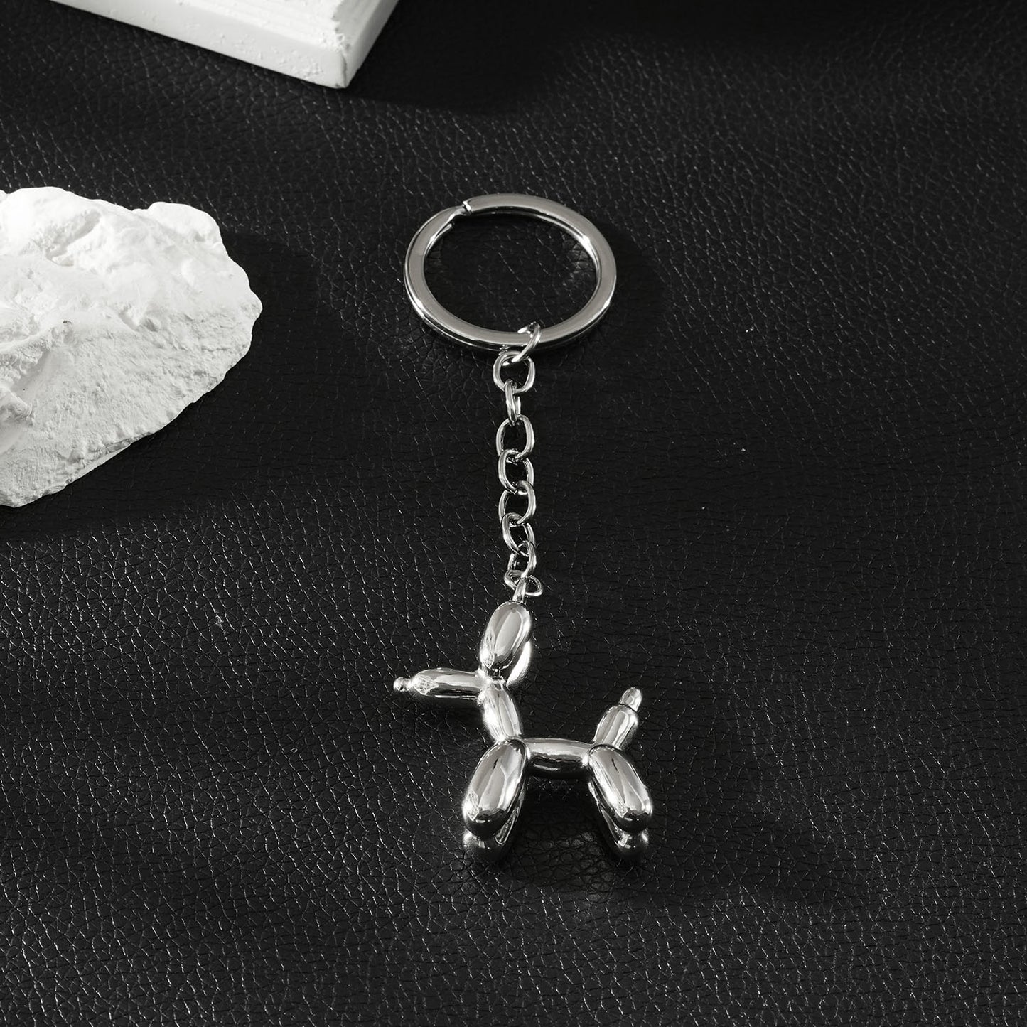 RATA Silver: Balloon Dog Charm Key Ring