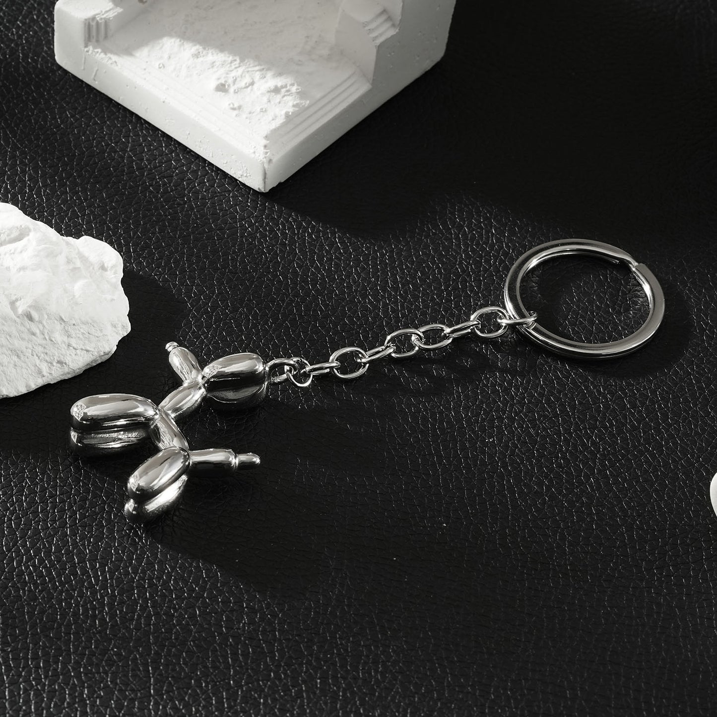 RATA Silver: Balloon Dog Charm Key Ring