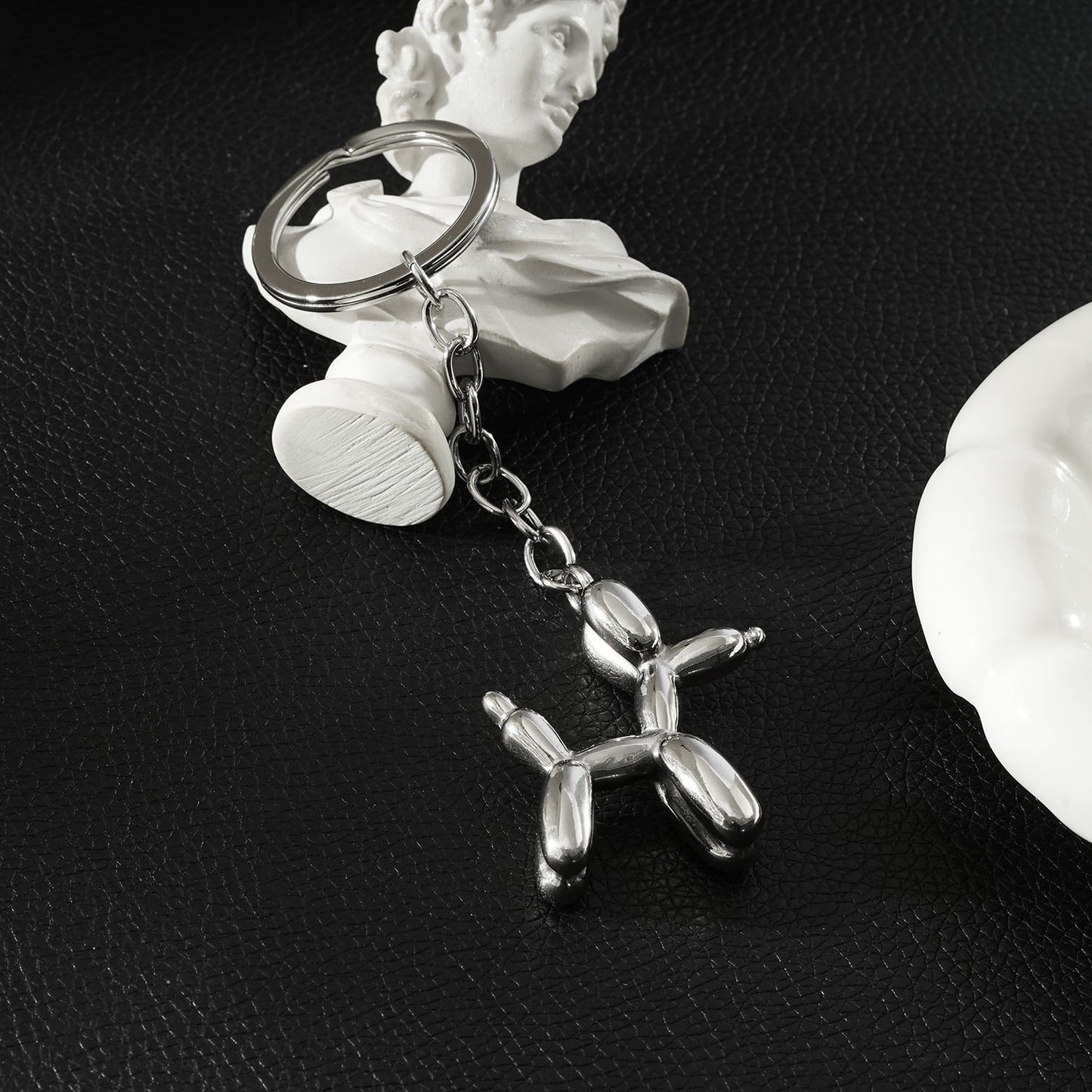 RATA Silver: Balloon Dog Charm Key Ring