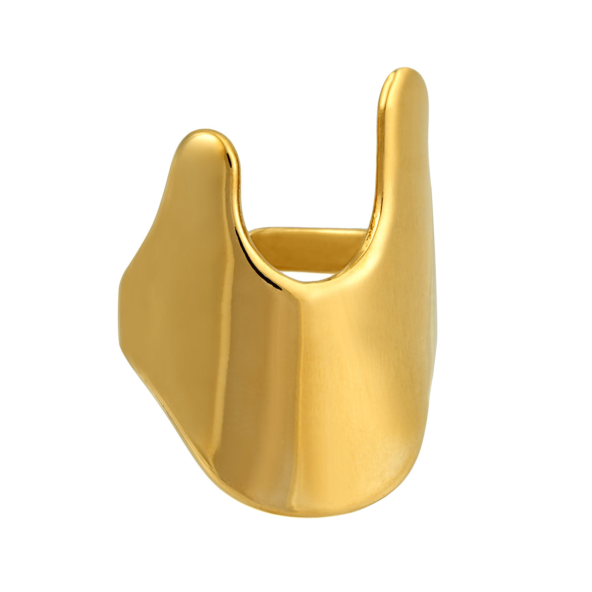 ELIXELIA Gold Statement Ring – Sculptural Elegance with a Bold, Modern Edge