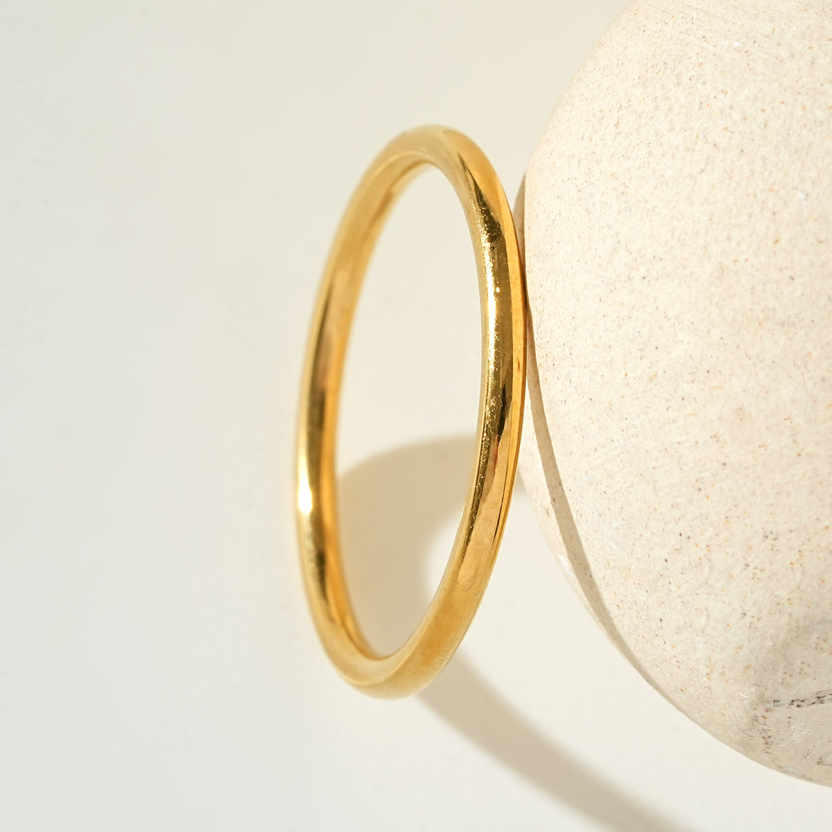 RADIANTELLE Gold Ring – Timeless Minimalist Band | Wear Solo or Stack. $25