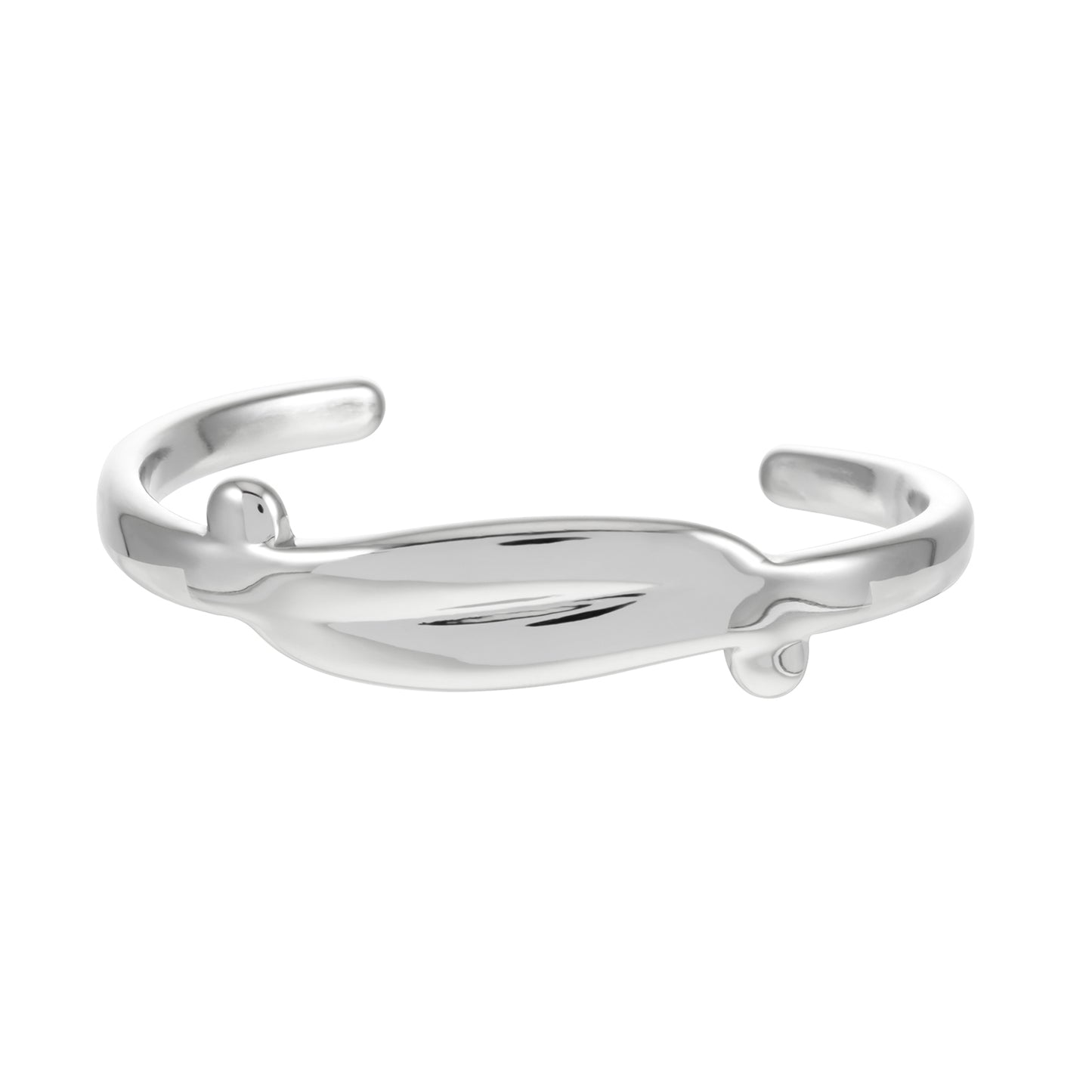 TANGHEUL Silver (White Gold): Sculptural Cuff Bracelet