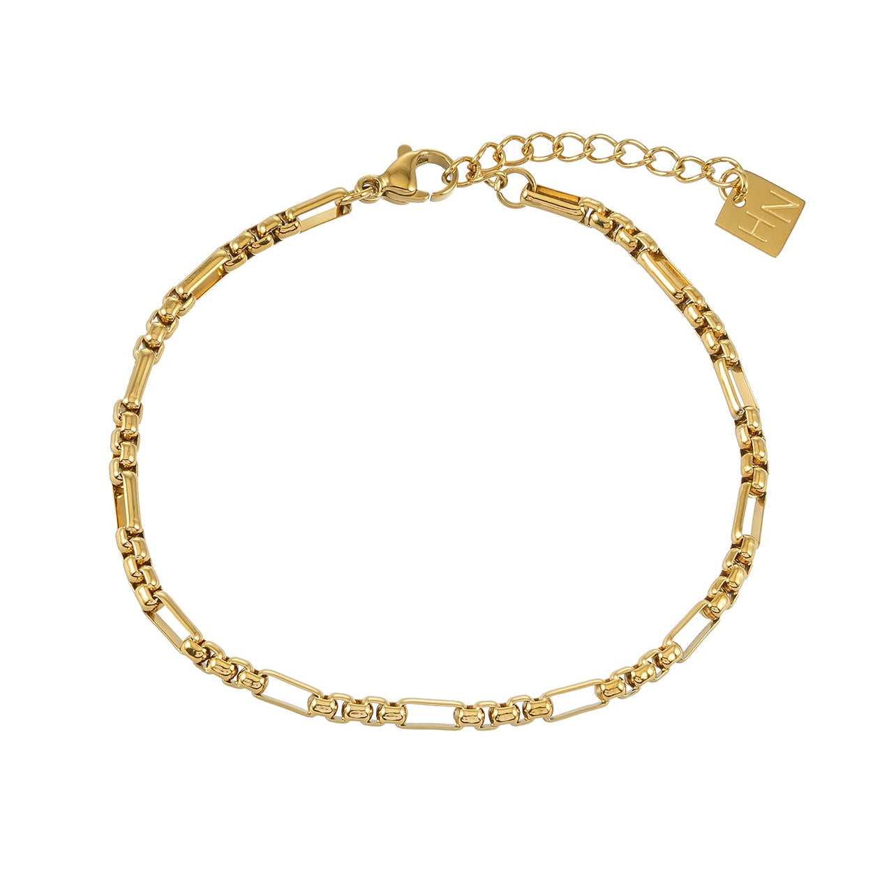 KIA Gold: Industrial Chic Vintage Link Bracelet