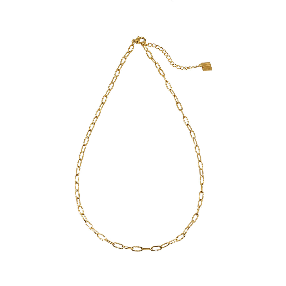 HEMI Gold: Textured Link Chain Necklace
