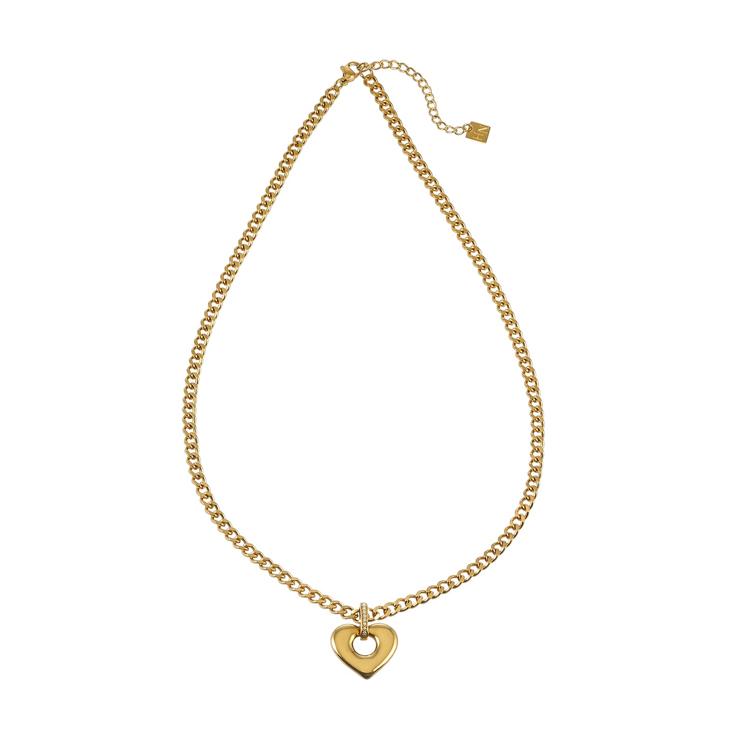 NIAH Gold: Heart Pendant Chain Necklace