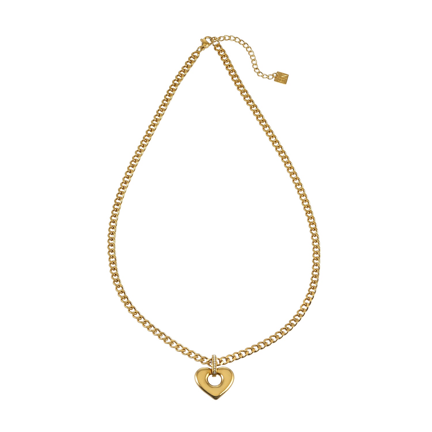 NIAH Gold: Heart Pendant Chain Necklace