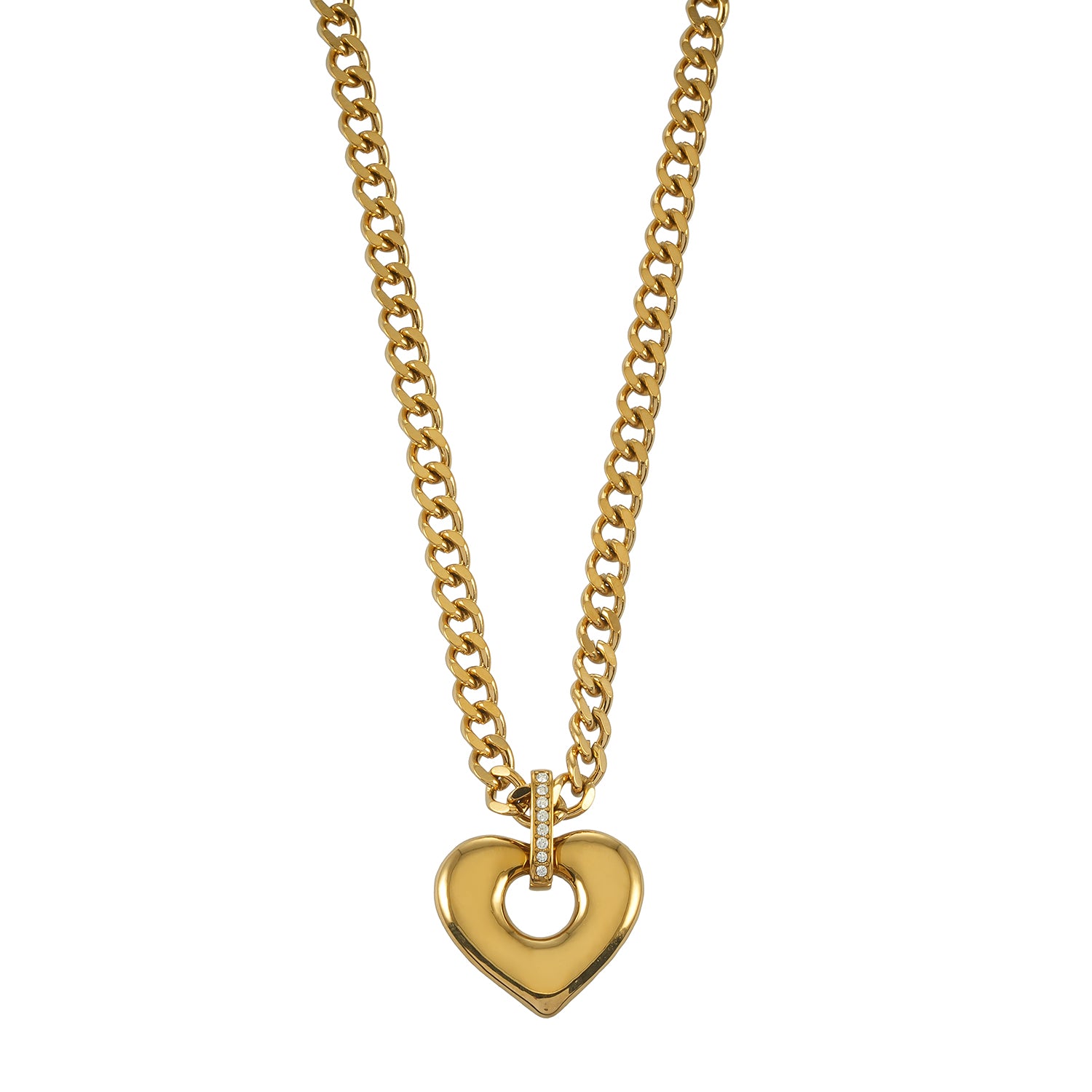 NIAH Gold: Heart Pendant Chain Necklace