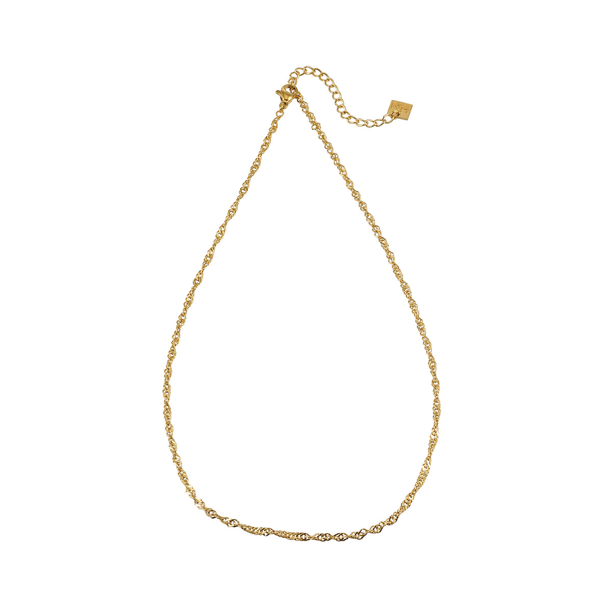 SANORA Gold: Twisted Link Chain Necklace