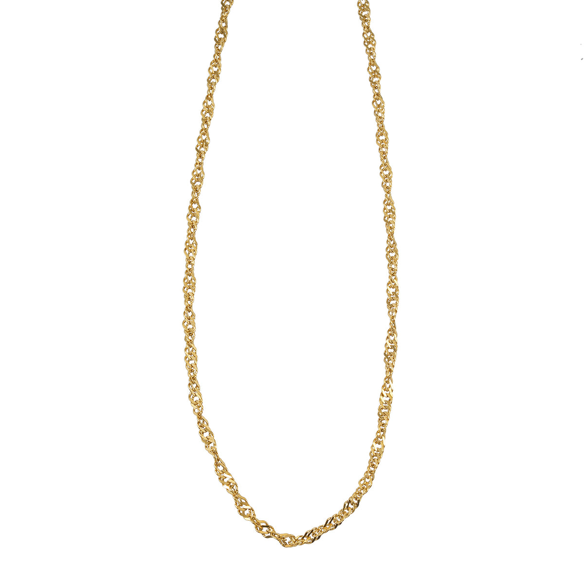 SANORA Gold: Twisted Link Chain Necklace
