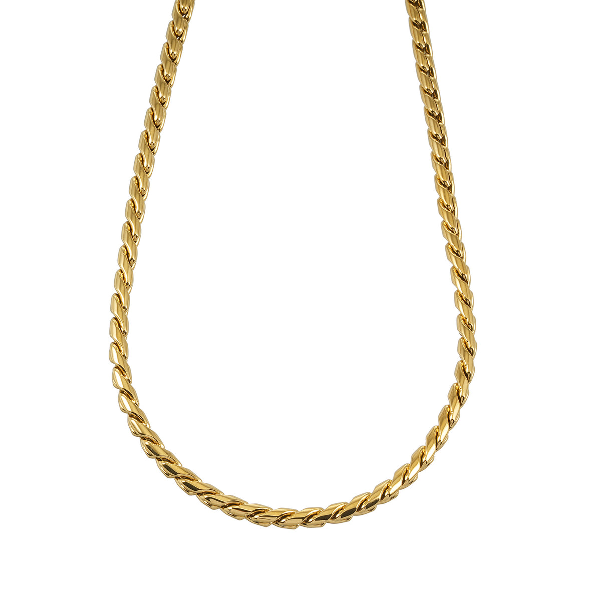 LONA Gold: Woven Link Chain Necklace