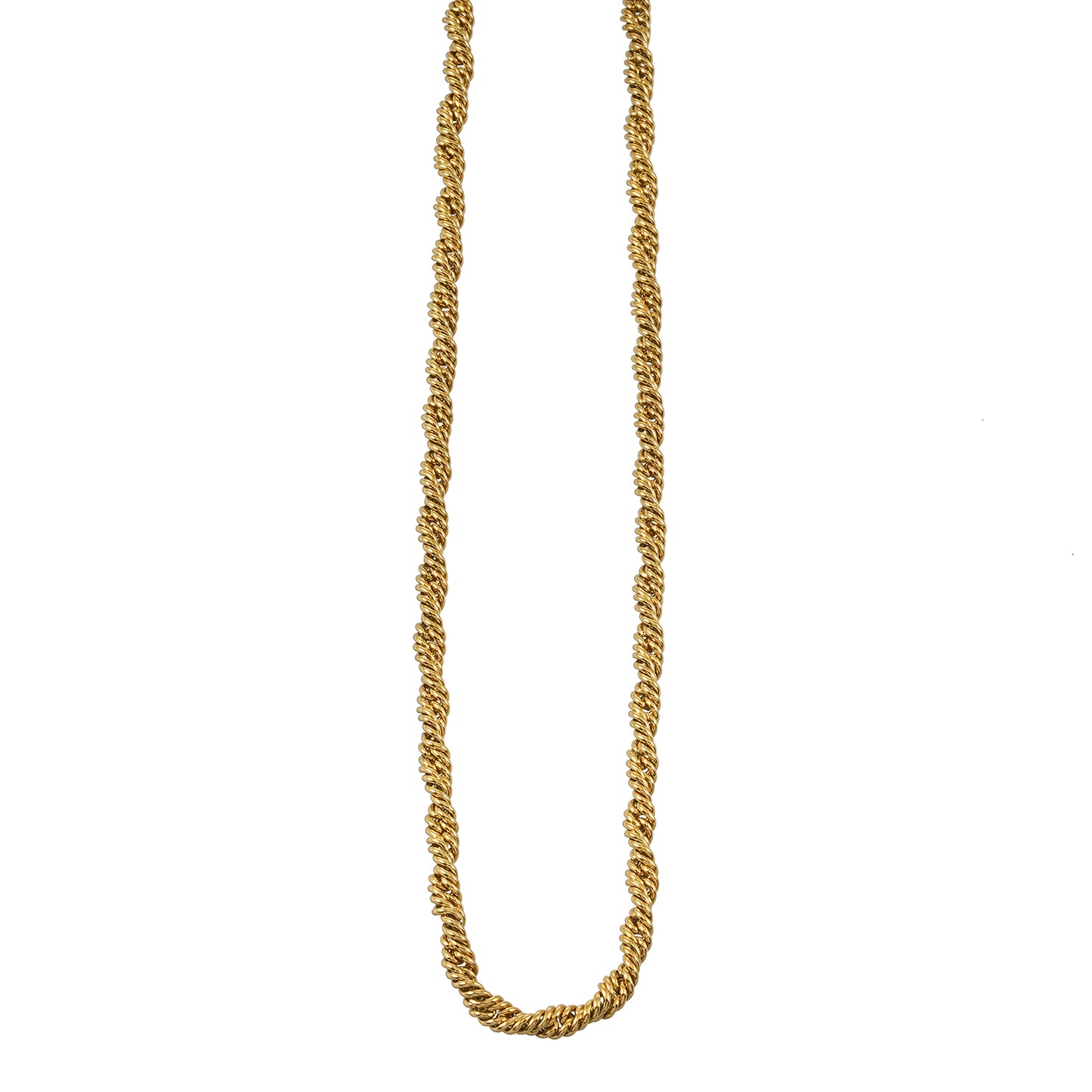 PESCARA Gold: Twisted Rope Chain Necklace