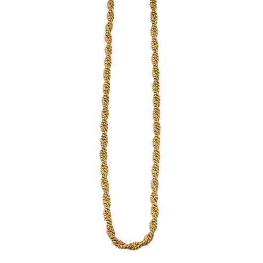 PESCARA Gold: Twisted Rope Chain Necklace