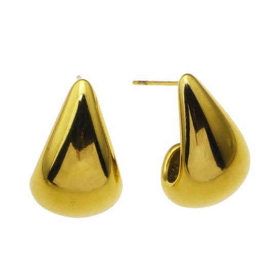 FORIA: Chunky Look Light Weight Tear Drop Stud Earrings - Statement of Confidence