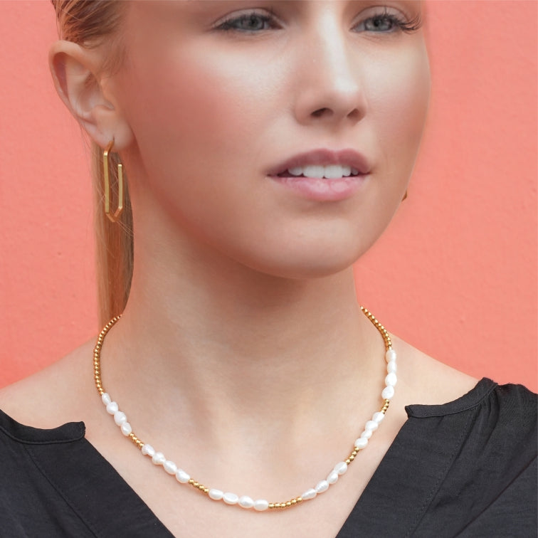 HELGA: Strands of Beauty - Mixed Ball-Beads and Pearls Necklace