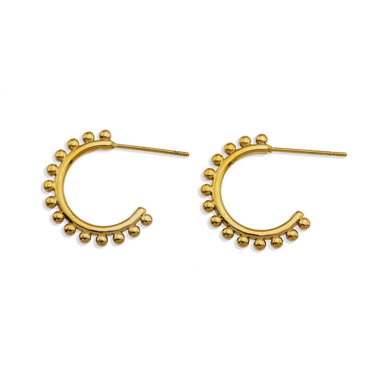 hackney-nine | hackneynine | Style ISLA 21053: Beaded Edge Hoop Earrings