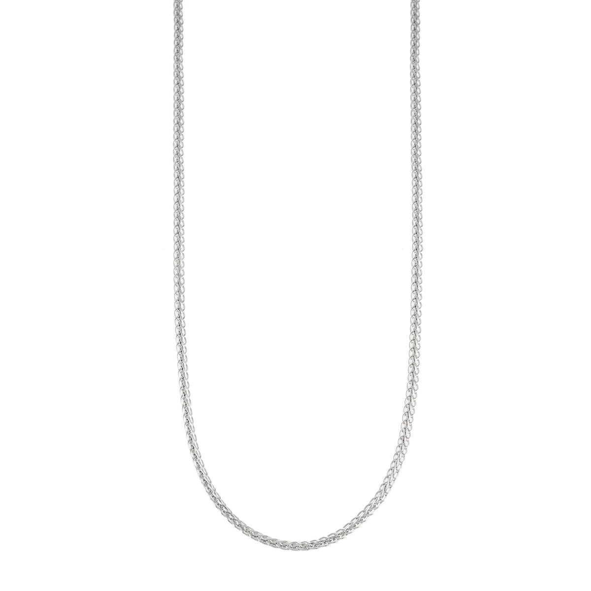 JOSEPHA Silver (White Gold): Mini Textured Dainty Chain